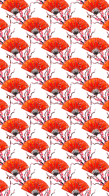 Modern roller blind Red fans