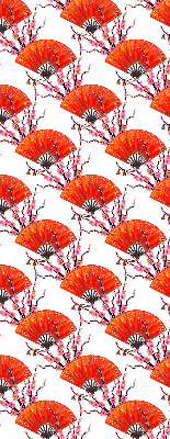 Modern roller blind Red fans