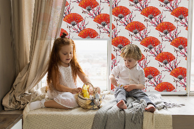 Modern roller blind Red fans