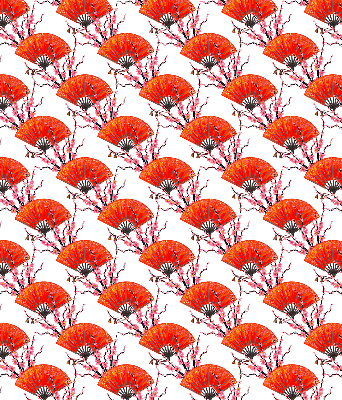 Modern roller blind Red fans