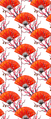Modern roller blind Red fans