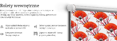 Modern roller blind Red fans