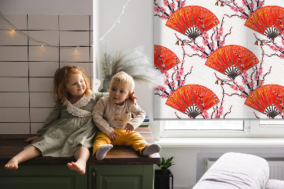 Modern roller blind Red fans