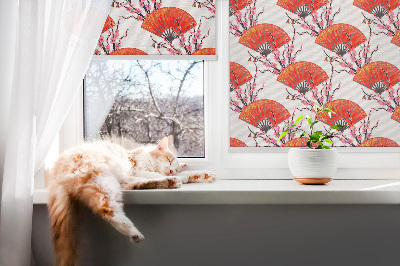 Modern roller blind Red fans