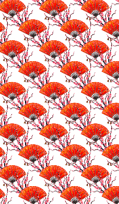Modern roller blind Red fans