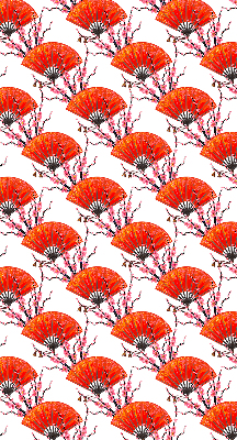 Modern roller blind Red fans