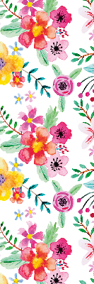 Roller blind for large window Painted flowers