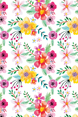 Roller blind for large window Painted flowers