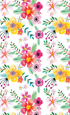 Roller blind for large window Painted flowers