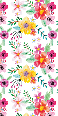 Roller blind for large window Painted flowers
