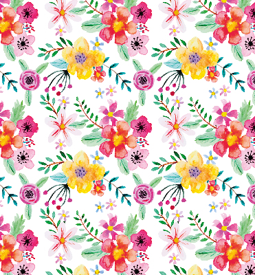 Roller blind for large window Painted flowers