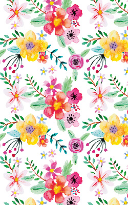 Roller blind for large window Painted flowers