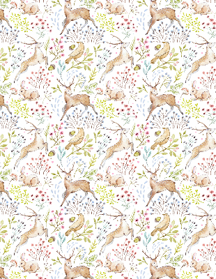 Fabric roller blind Roe deer and deer