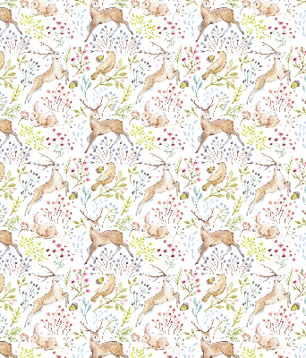 Fabric roller blind Roe deer and deer