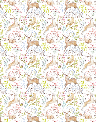 Fabric roller blind Roe deer and deer