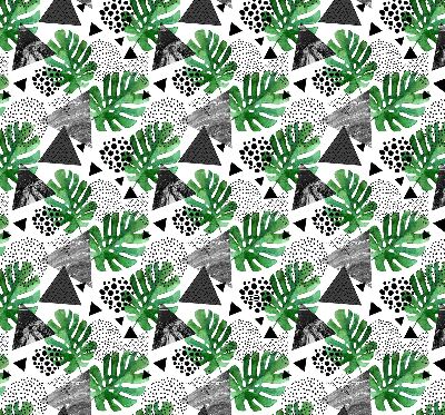 Modern roller blind Leaves triangles dots