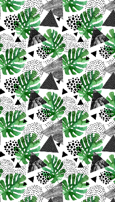 Modern roller blind Leaves triangles dots