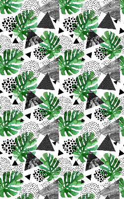 Modern roller blind Leaves triangles dots