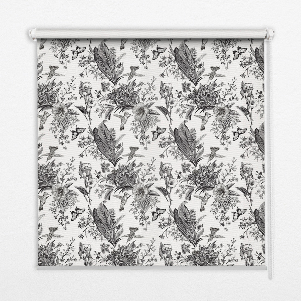 Roller blind for large window Drawn nature