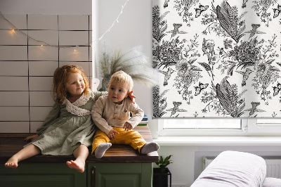 Roller blind for large window Drawn nature
