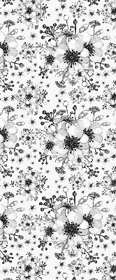 Modern roller blind Drawn flower