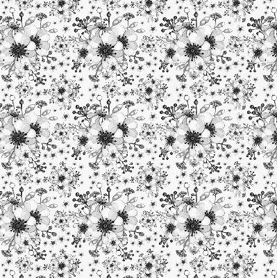 Modern roller blind Drawn flower