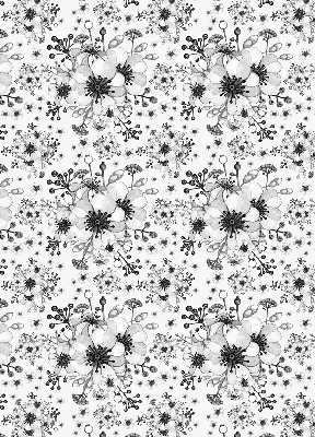 Modern roller blind Drawn flower