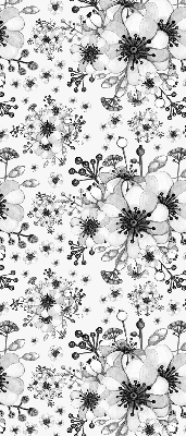 Modern roller blind Drawn flower