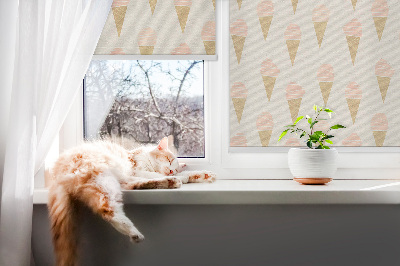 Roller blind for large window Ice-cream