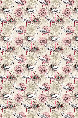 Fabric roller blind White flamingos