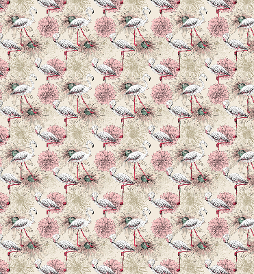 Fabric roller blind White flamingos