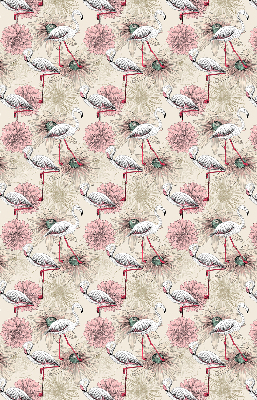 Fabric roller blind White flamingos