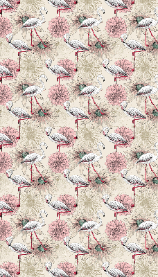 Fabric roller blind White flamingos