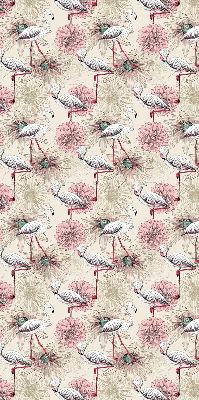 Fabric roller blind White flamingos