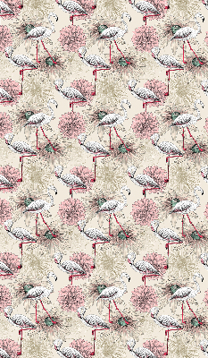 Fabric roller blind White flamingos