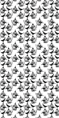 Modern roller blind Black ravens
