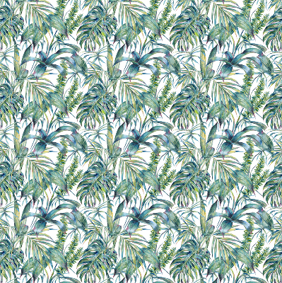 Fabric roller blind Tropical leaves