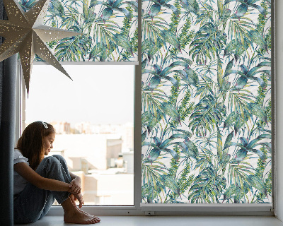 Fabric roller blind Tropical leaves