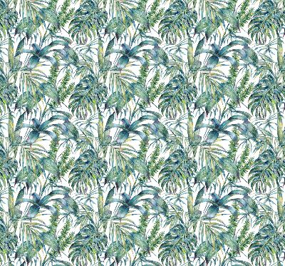 Fabric roller blind Tropical leaves