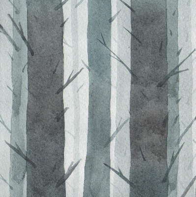 Modern roller blind Trees