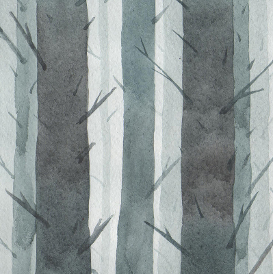 Modern roller blind Trees