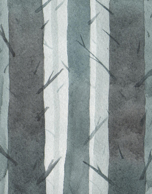 Modern roller blind Trees