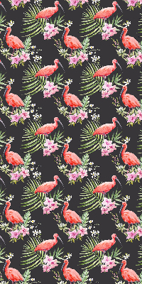 Roller blind for large window Flamingos on plants