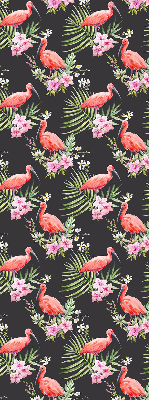 Roller blind for large window Flamingos on plants