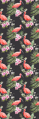 Roller blind for large window Flamingos on plants