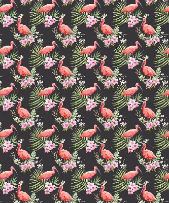 Roller blind for large window Flamingos on plants