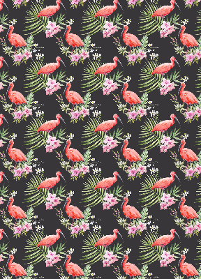 Roller blind for large window Flamingos on plants