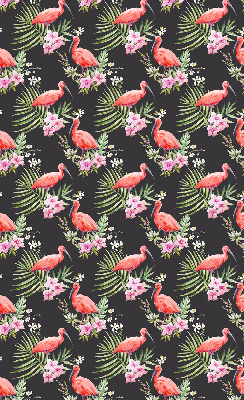 Roller blind for large window Flamingos on plants