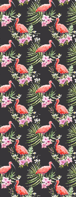 Roller blind for large window Flamingos on plants