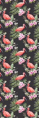 Roller blind for large window Flamingos on plants